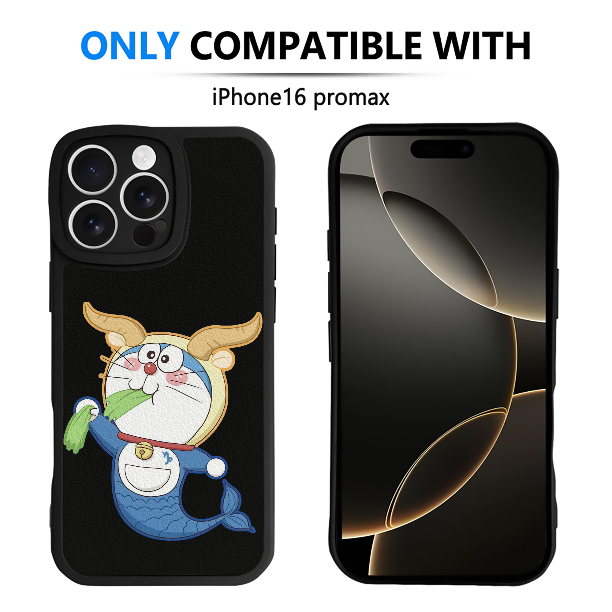 （画像用） ドラえもん Doraemon 【iPhone 16シリーズ対応】シリコンスマホケース（レザー調） 材質：シリコン